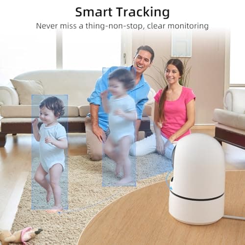 מצלמת מעקב לכלב — 2K Indoor Security Camera, 360° WiFi Cameras for Home Security, Baby/Pet Camera 