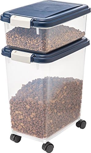 מיכל מזון לכלב — 3-Pieces Airtight Pet Food Storage Container Rolling Treat Cat Dog Bird Combo Na