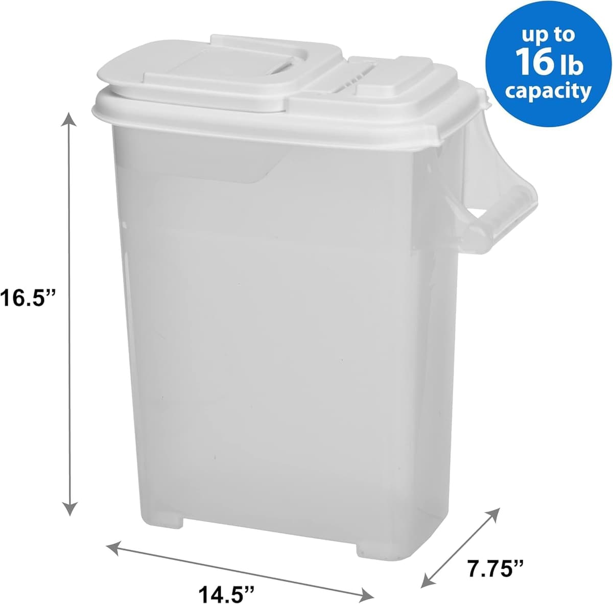 מיכל אחסון מזון לכלב — Buddeez Pet Food Storage Container - 16 LB Capacity Dog Food Storage Container, 