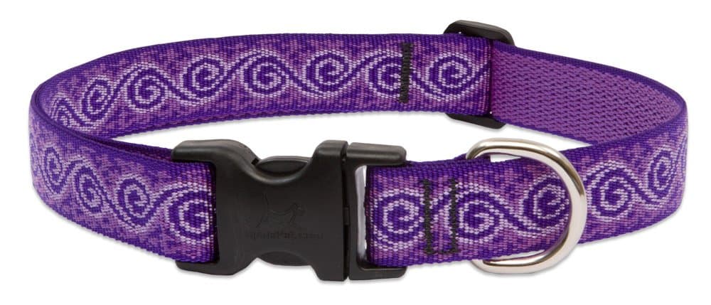 קולר לכלב — Large Dog Collar by Lupine 1" Wide Jelly Roll Design adjusts from 16" to 28"