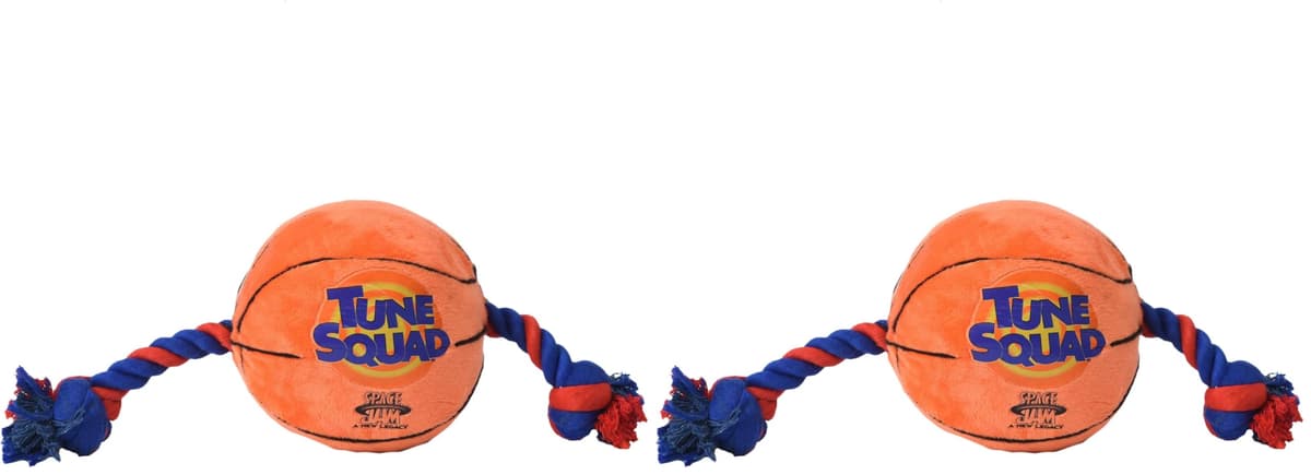 צעצוע חבל/כדור לכלב — LOONEY TUNES Space Jam 2: Basketball Rope Pull Dog Toy | Fun and Cute Dog Toy Of