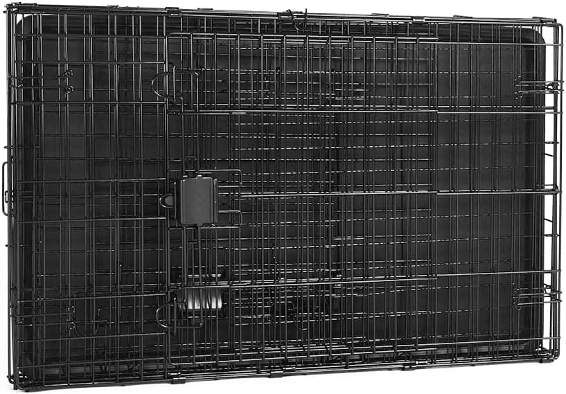כלוב/כלייה לכלב — Amazon Basics Portable, Easy to Assemble, Foldable Metal Wire Dog Crate with Rem