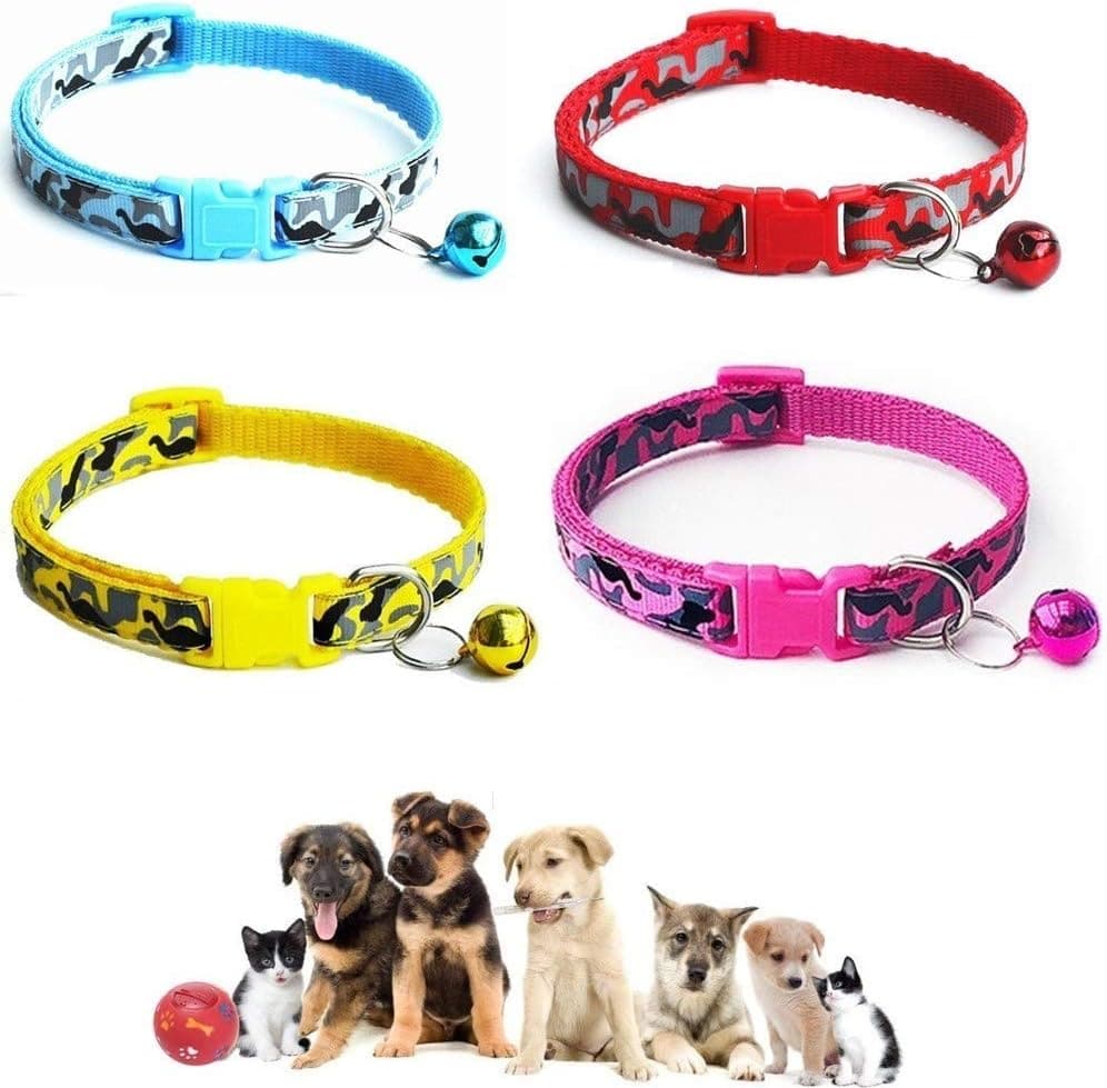 קולר לכלב — Personalized Camo Dog Collars-Adjustable Lightweight Nylon Pet Collars, Quick-Re