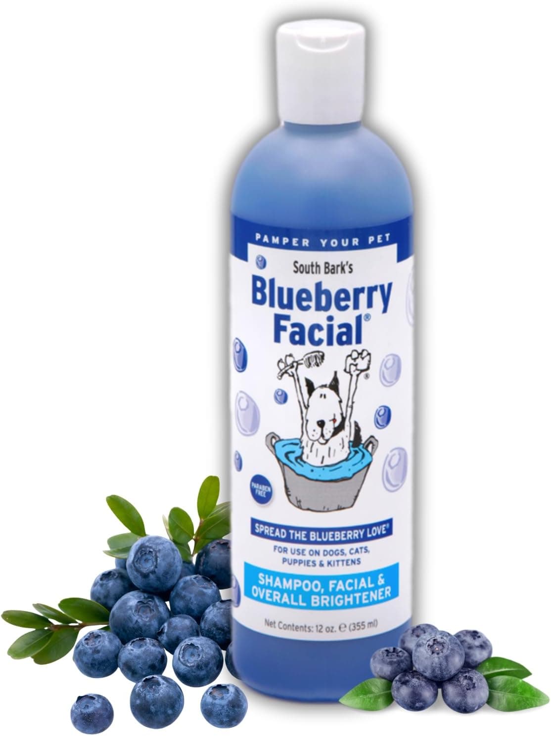 ניקיון לבית עם כלב — ShowSeason South Bark's Blueberry Facial® Pet Shampoo 12 oz. | Brightener &a