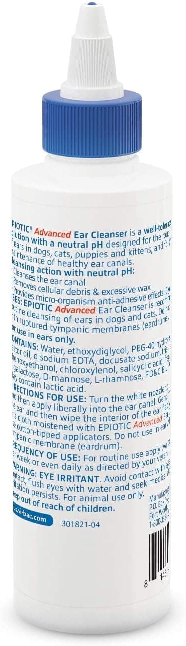 ניקיון לבית עם כלב — Virbac EPIOTIC® Advanced Ear Cleanser | Powerful and Gentle Cleanser For Dogs an