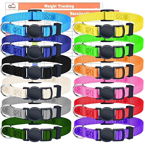 פד לכלב — GAMUDA Puppy ID Collars - Super Soft Nylon Whelping Set - Adjustable Breakaway L