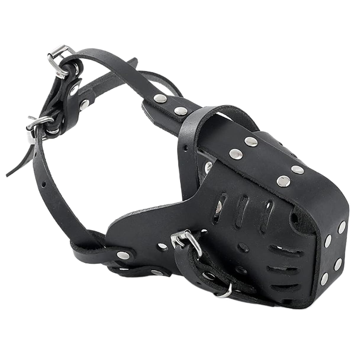 מחסום פה לכלב — Dog Muzzle, Adjustable Leather Basket Soft Muzzles to Prevent Biting, Barking an