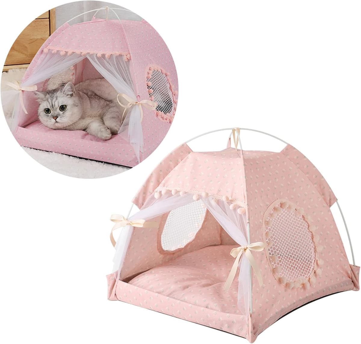 מלונה לכלב — Pet Tent House Dogs Bed Portable Removable Puppies Cat Indoo