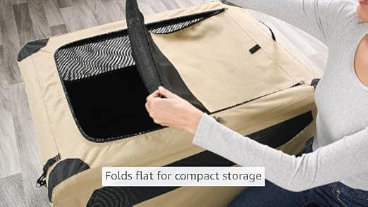 כלוב לכלב — Amazon Basics Portable Folding Soft Dog Crate for Cat, Dog, Rabbit, Double Door 