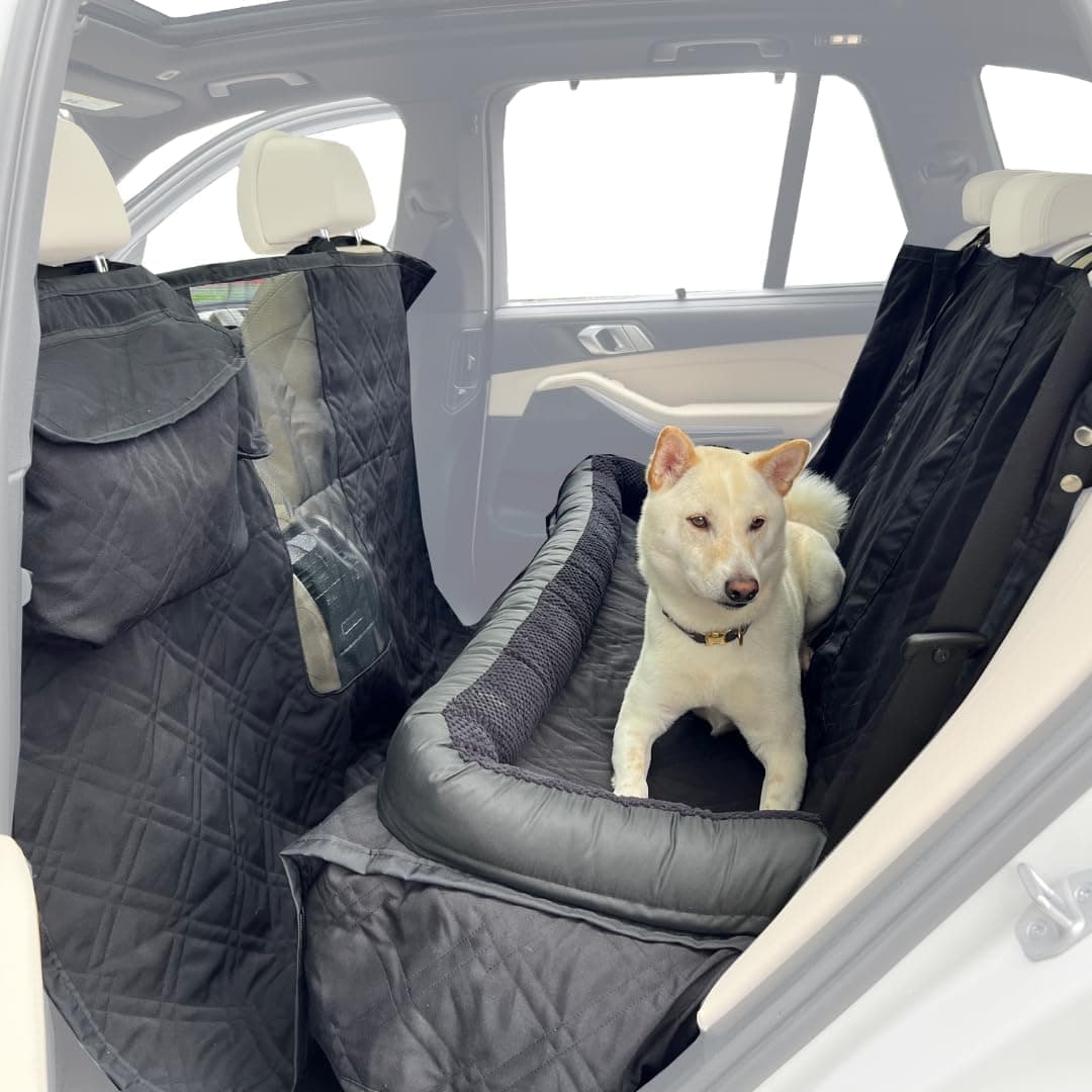 כיסוי רכב לכלב — Formosa Covers Premium Heavy Duty Dog Bed Kid Car Back Seat Cover with PetGuard 