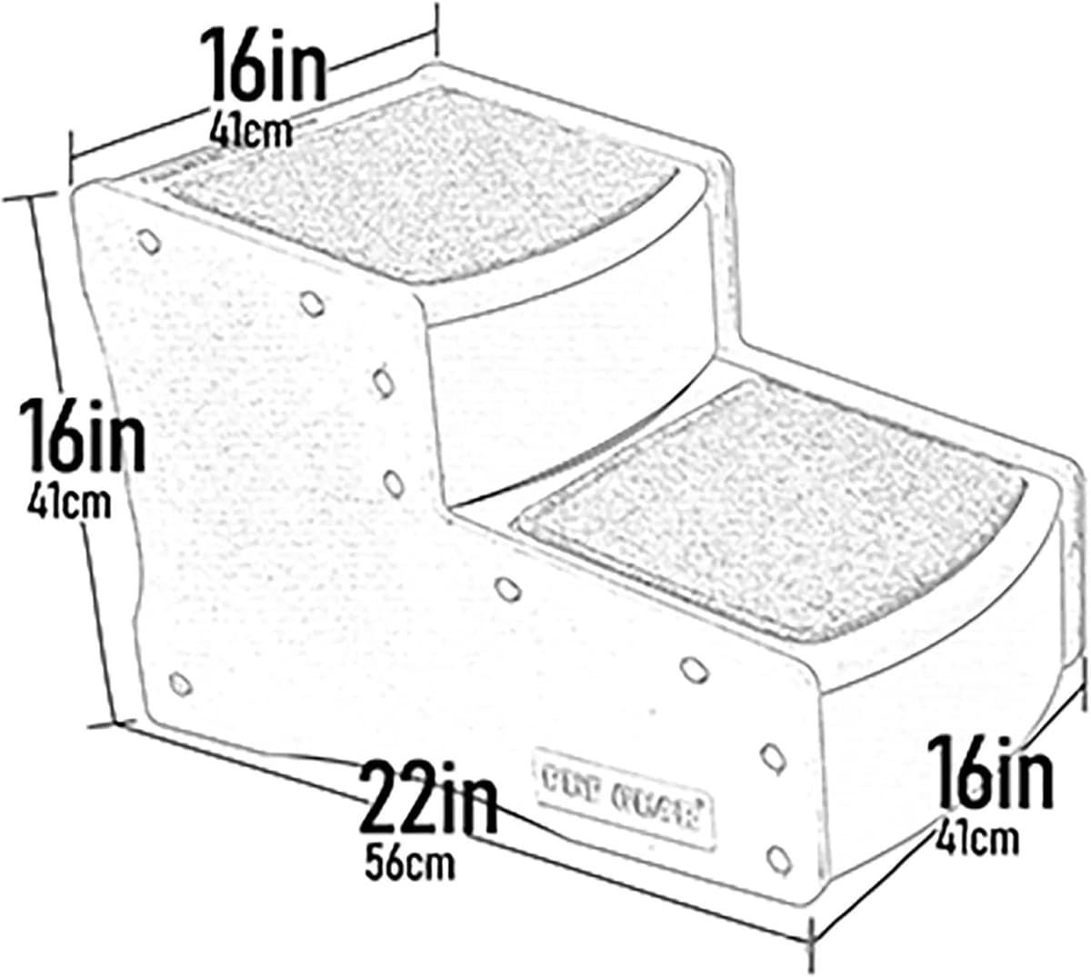 מדרגות/רמפה לכלב — Pet Gear Easy Step II Pet Stairs, 2 Step for Cats/Dogs up to