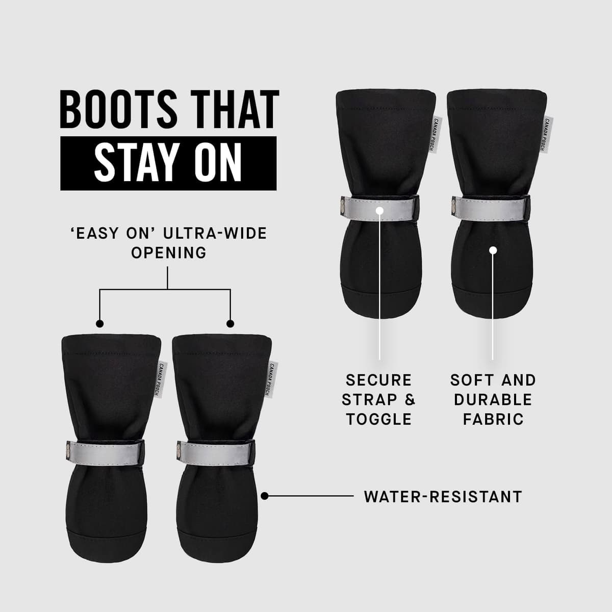 נעליים/מגפיים לכלב — Canada Pooch Dog Winter Boots - Paw Protection, Anti-Slip Do