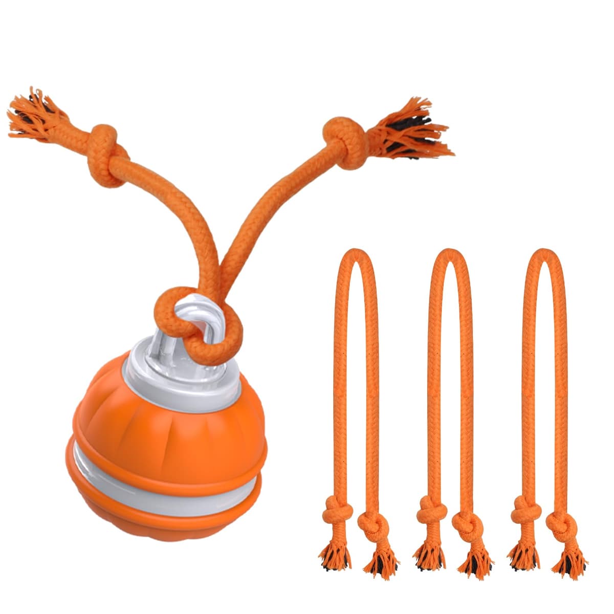 צעצוע חבל/כדור לכלב — Peppy Pet Ball for Dogs, Dog Interactive Toys，& Replacement Ropes for P38 Dog Ba