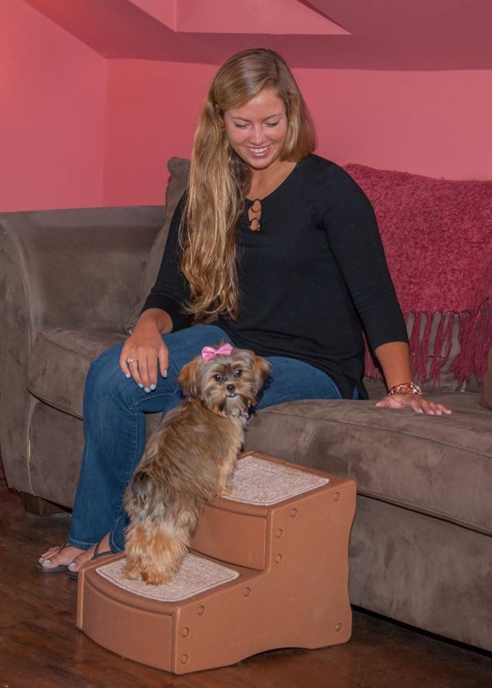 מדרגות/רמפה לכלב — Pet Gear Easy Step II Pet Stairs, 2 Step For Cats/Dogs Up To