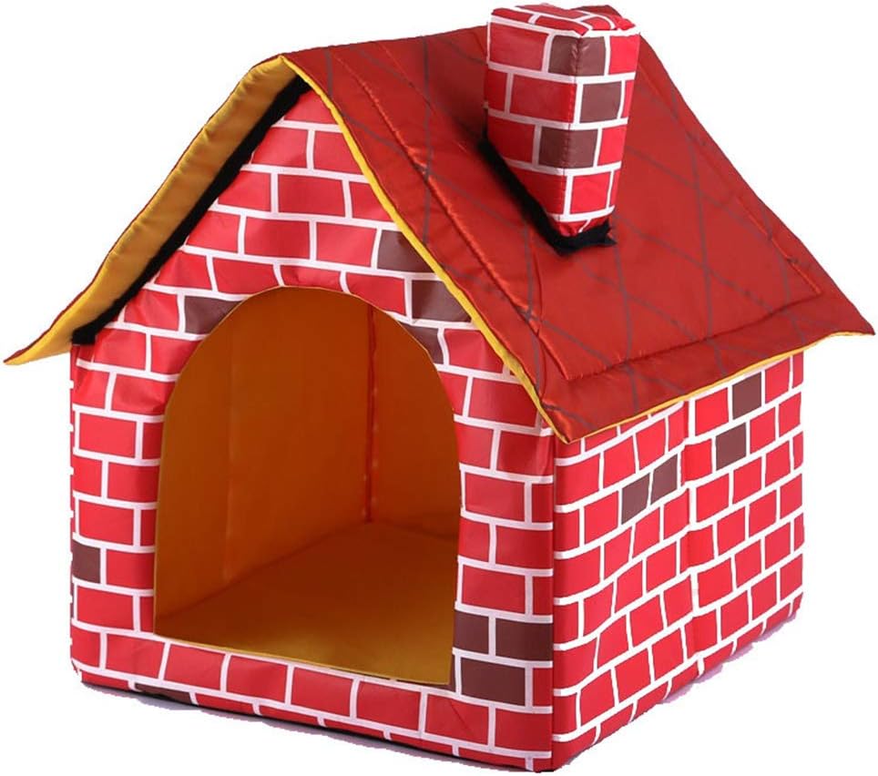 מלונה לכלב — Pet Dog House with Removable Cushion Foldable for Cave Cozy 