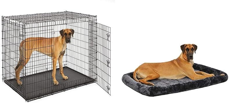 כלוב לכלב — MidWest Homes for Pets XXL Giant Dog Crate w/ Matching Crate Bed