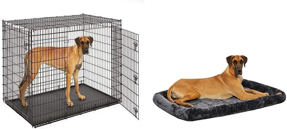 כלוב לכלב — MidWest Homes for Pets XXL Giant Dog Crate w/ Matching Crate Bed