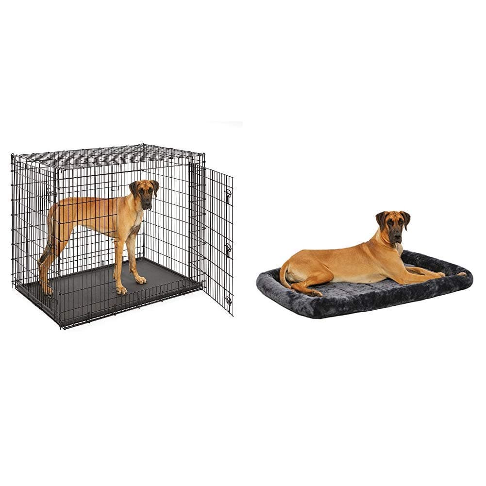 כלוב לכלב — MidWest Homes for Pets XXL Giant Dog Crate w/ Matching Crate Bed