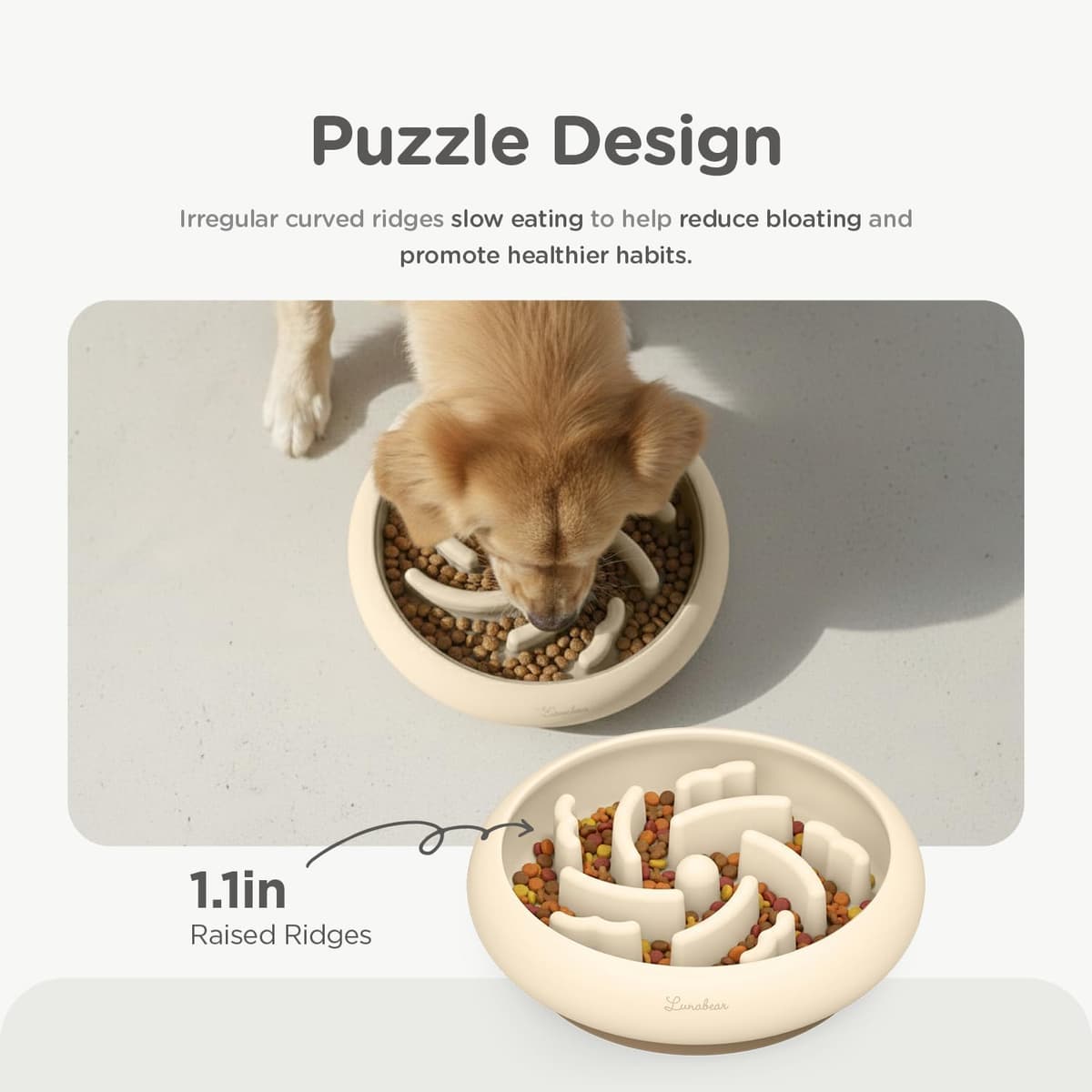 קערת האכלה לכלב — Slow Feeder Dog Bowls Made of Premium Food-Grade Silicone, Anti-Choking &amp; Sl