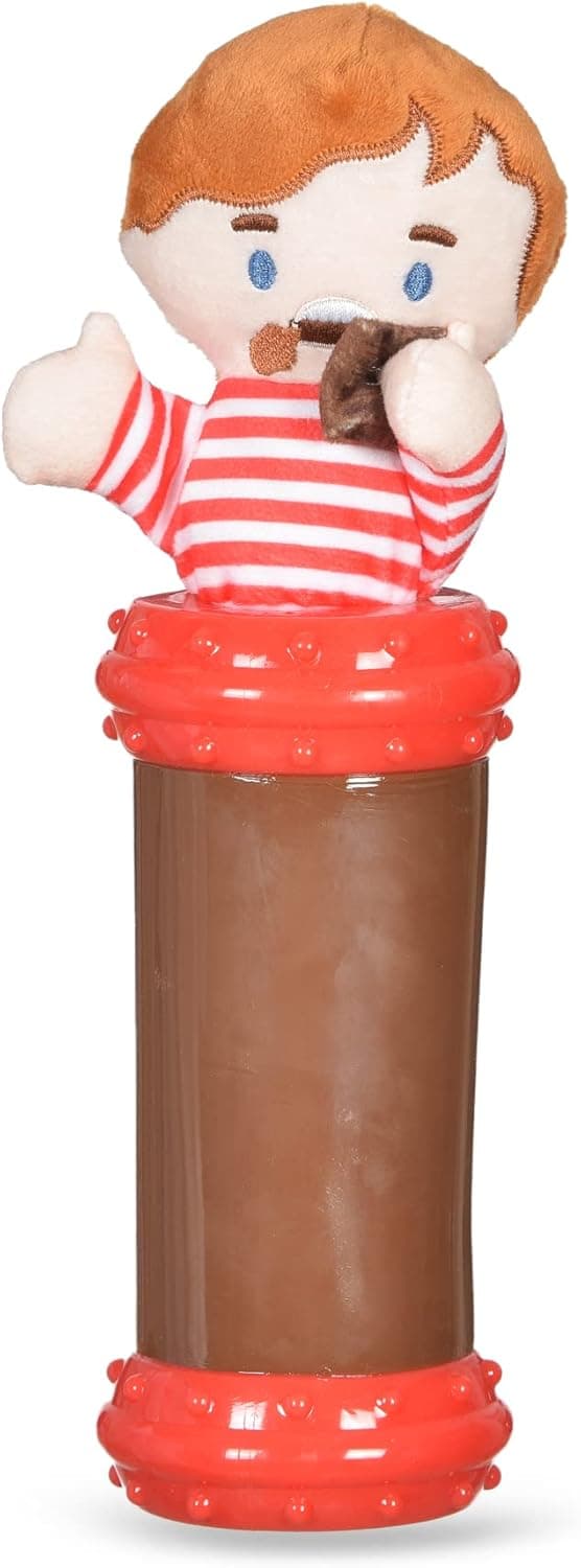 צעצוע לכלב — Willy Wonka Augustus Gloop Plush - Multisensory Pet Toy with Squeaky Textured Tu