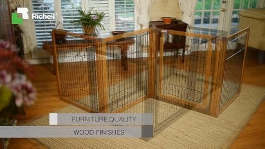 שער בטיחות לכלב — Richell 3-in-1 Convertible Elite Pet Gate, 6-Panel