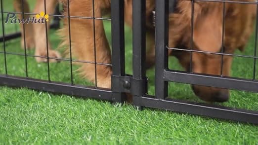 מלונה לכלב — PawHut 4.6' x 4.6' x 5' Outdoor Dog Kennel, Welded Wire Dog Kennel Outside Run w