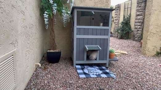 מלונה לכלב — Aivituvin Outdoor Feral Cat House 2-Story Cat Cottage Kitten Shelter with Window