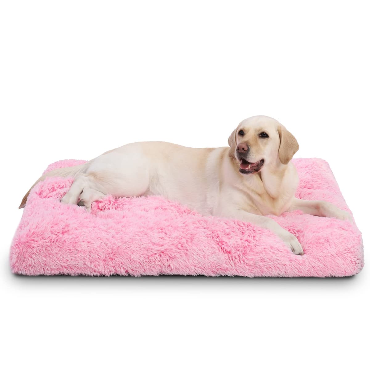 מיטה לכלב גדול — Vonabem Large Dog Bed Pink, Washable Pet Crate Pads for Large Medium Dogs, Plush