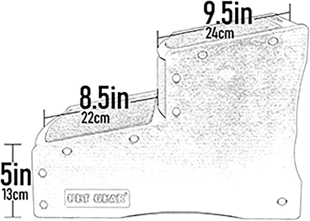 מדרגות/רמפה לכלב — Pet Gear Easy Step II Pet Stairs, 2 Step For Cats/Dogs Up To