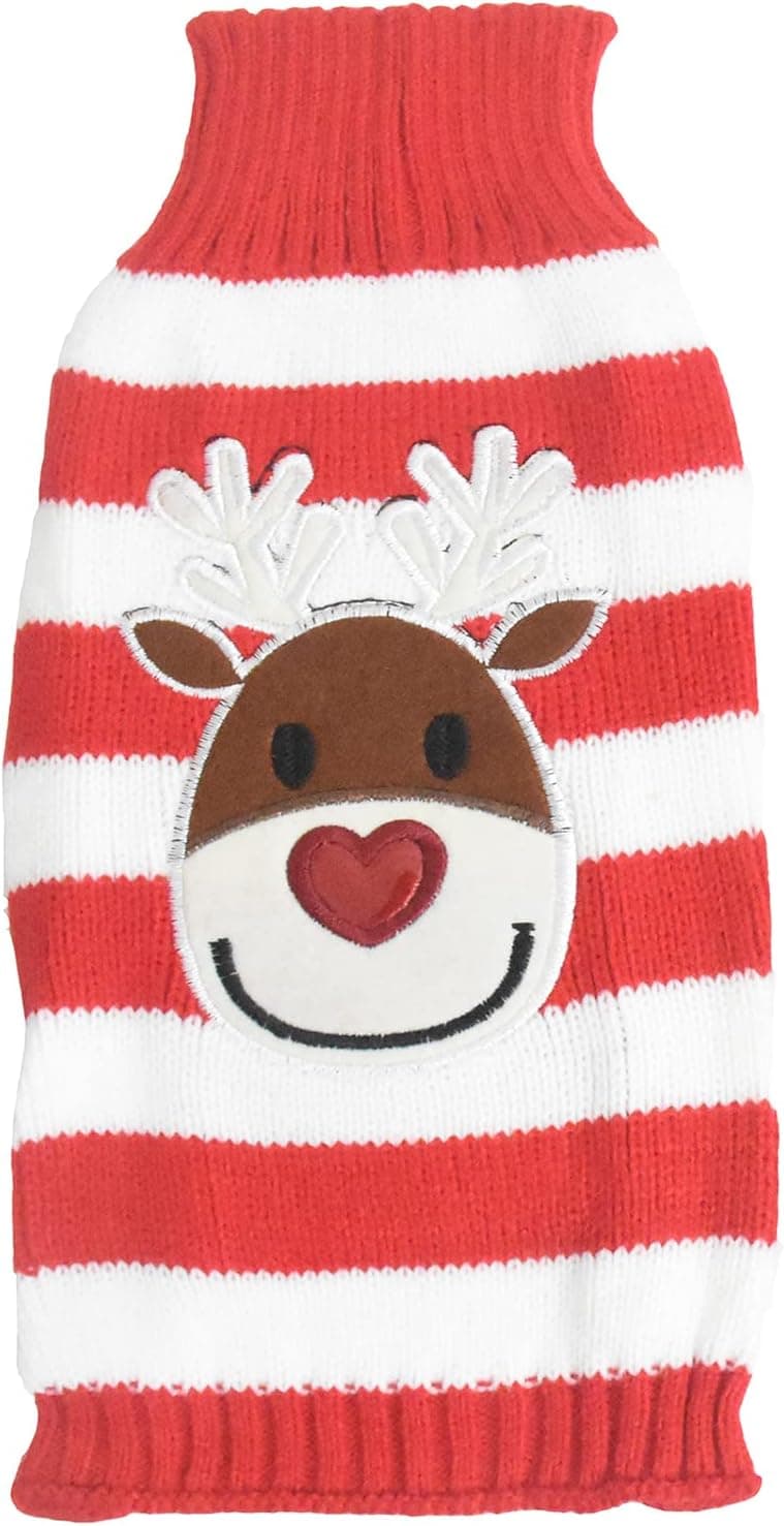 ביגוד לכלב — SMDARROY Red Cute Pet Puppy Cat Dog Warm Jumper Sweater Knit