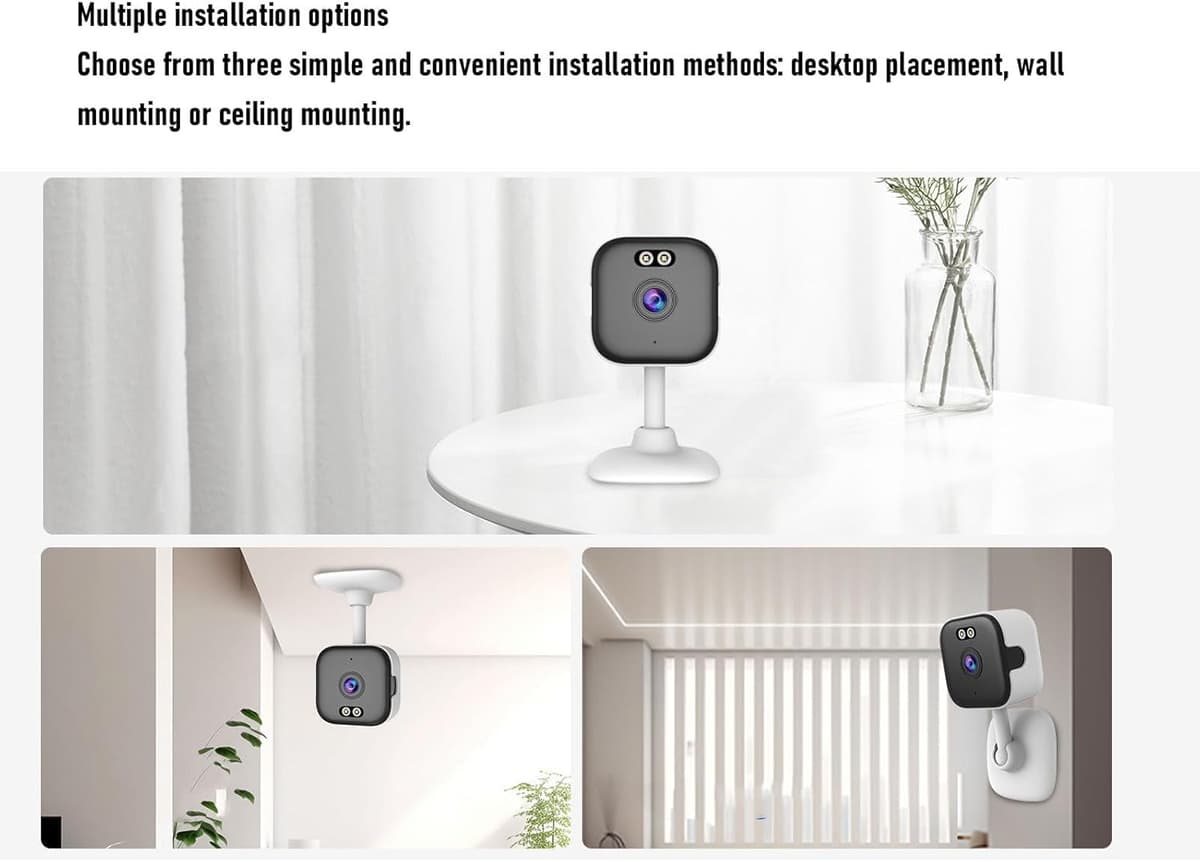 מצלמת מעקב לכלב — 2K Cameras for Home Security Dual Band, 3MP WiFi 2.4G 5G HD Home Security Camera