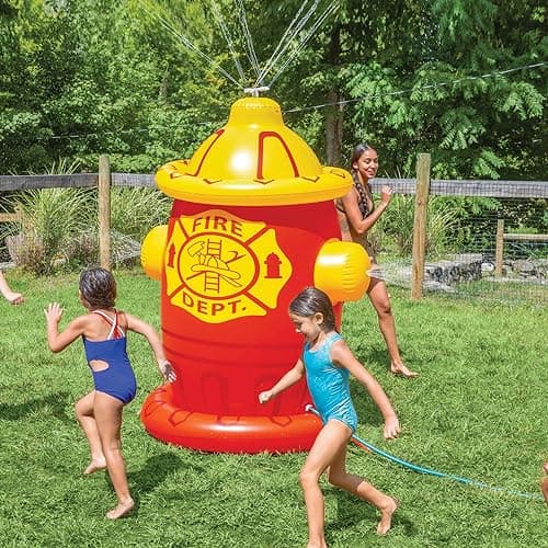 בריכה לכלב — BigMouth Inc. Giant Inflatable Fire Hydrant Backyard Water Sprinkler