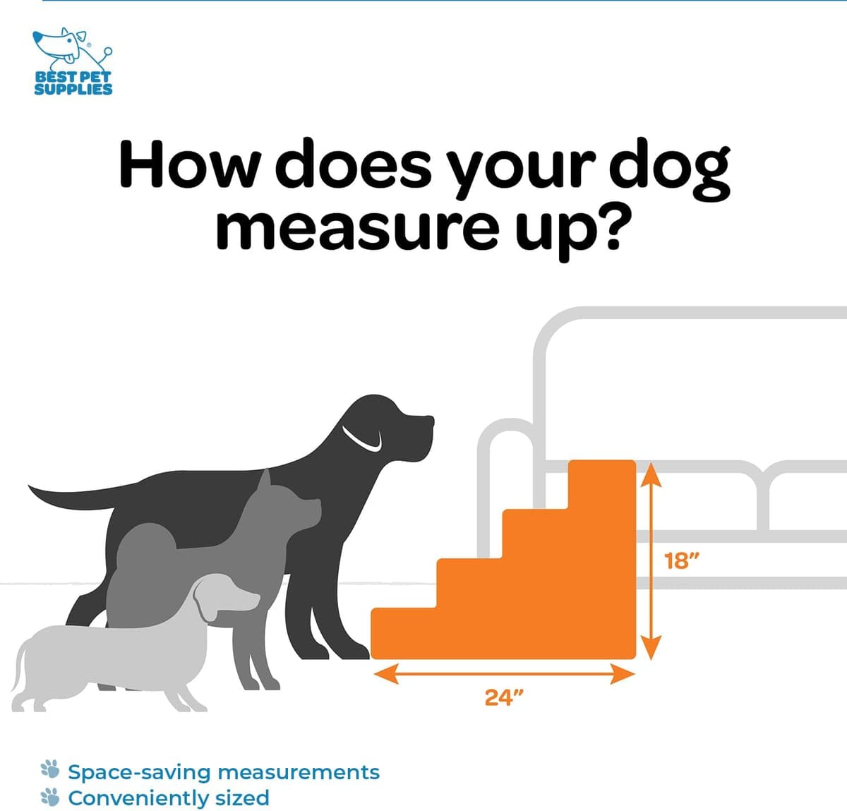 מדרגות/רמפה לכלב — Best Pet Supplies Dog Stairs &amp; Steps - Foam Steps for Sm