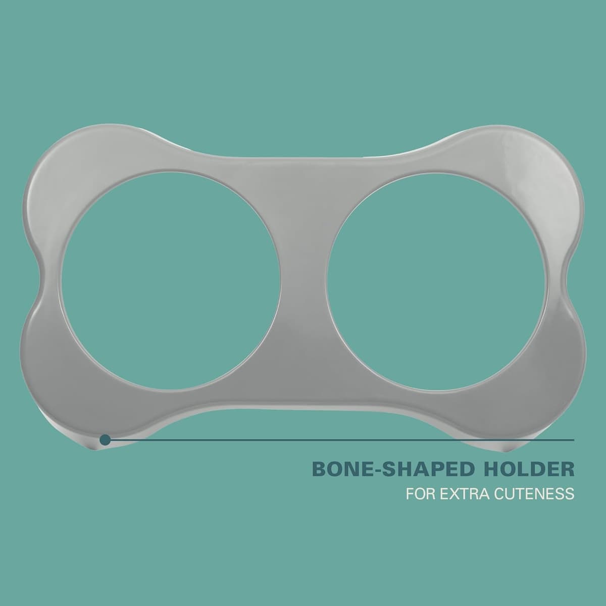 קערת האכלה לכלב — Gibson Home Bow Wow Meow 3-Piece Elevated Dog Bowl Set – Bone-Shaped Raised Feed