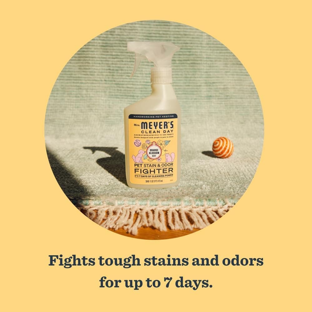 ניקיון לבית עם כלב — Mrs. MEYER'S CLEAN DAY Pet Stain &amp; Odor Fighter,Orange Blossom Scent,16o