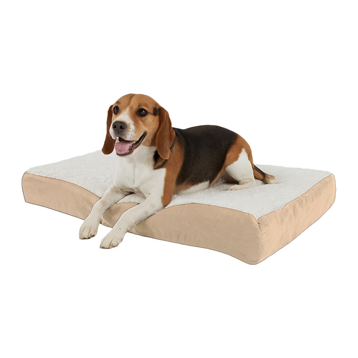 מיטה אורטופדית לכלב — Orthopedic Dog Bed - 2-Layer Memory Foam Crate Mat with Machine Washable Sherpa 