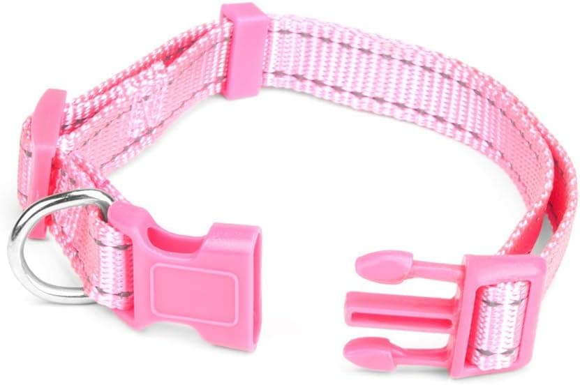 קולר לכלב — Weebo Pets Adjustable Nylon Dog Collar with Hi-Visibility Reflective Thread (Pin
