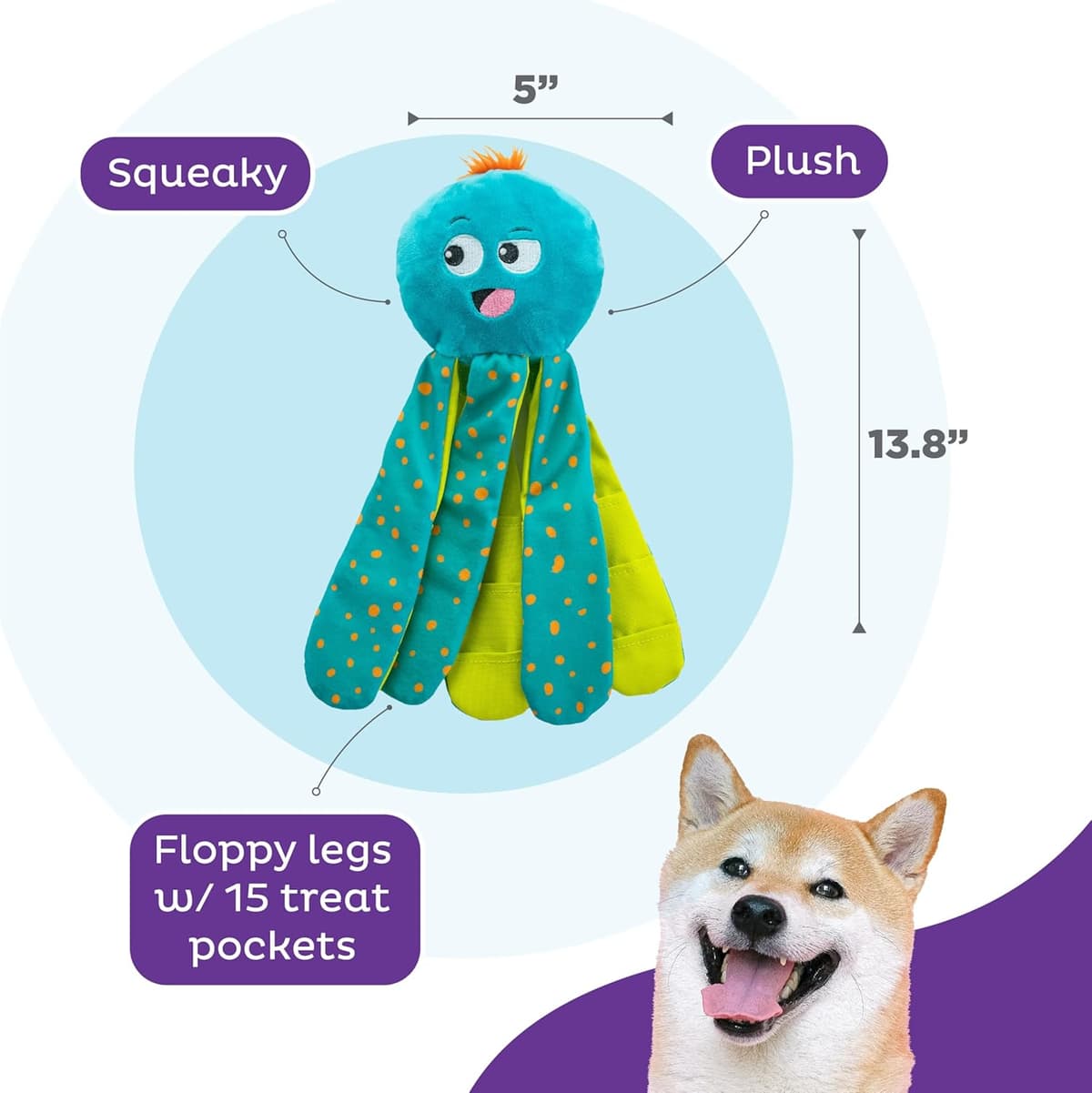 צעצוע חשיבה לכלב — Outward Hound by Nina Ottosson Silly Legz Interactive Plush Dog Puzzle, Dog Enri