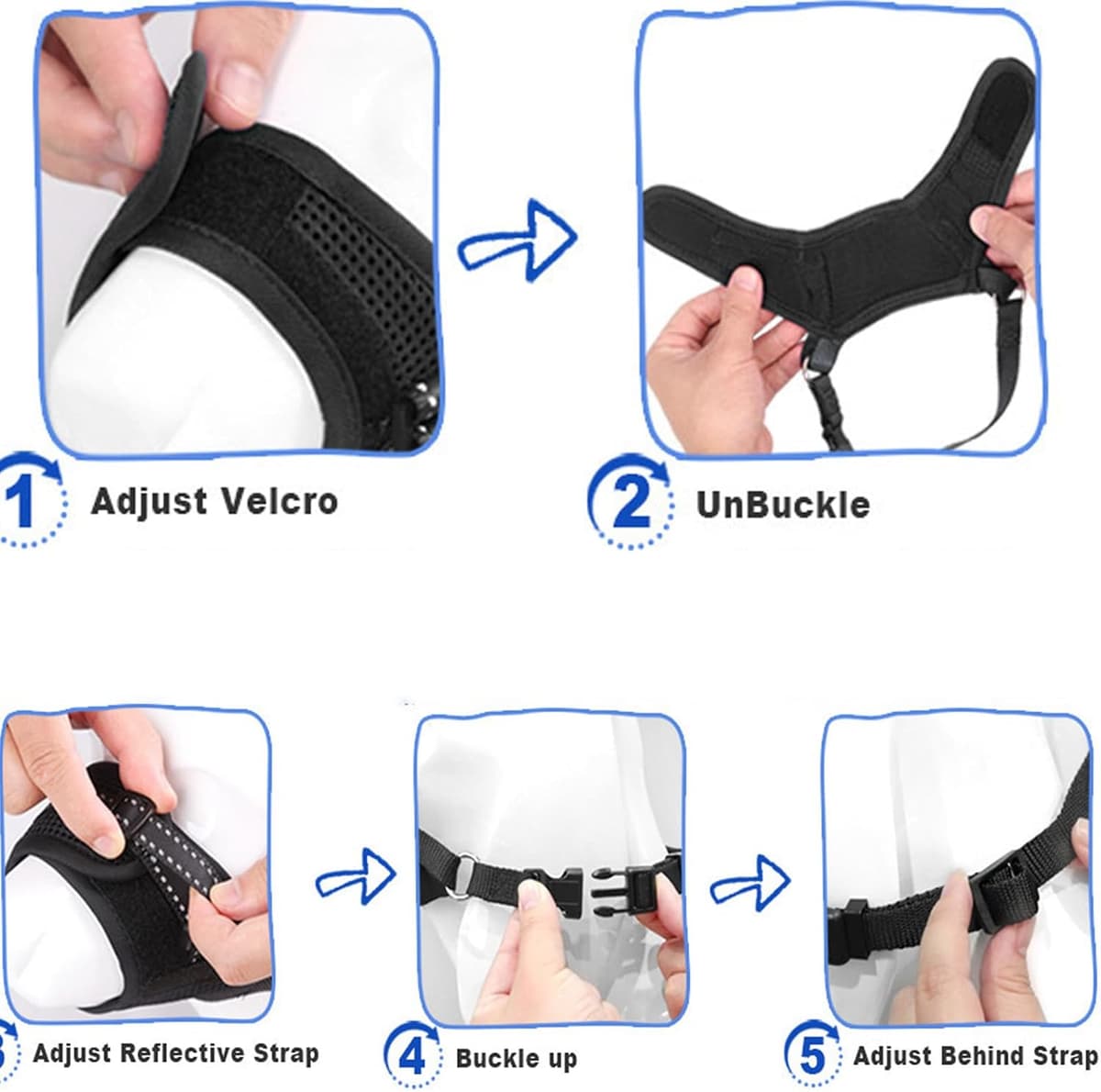 מחסום פה לכלב — New Dog Muzzle for Small Dogs, to Prevent Biting, Soft Material with Reflective 