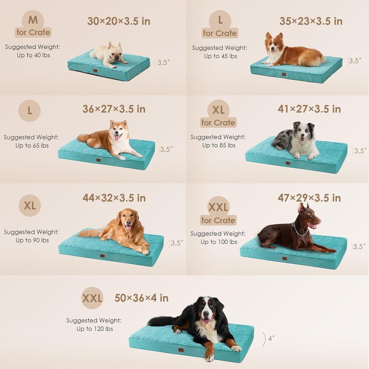 מיטה לכלב גדול — EHEYCIGA Orthopedic XL Dog Beds for Extra Large Dogs with Re