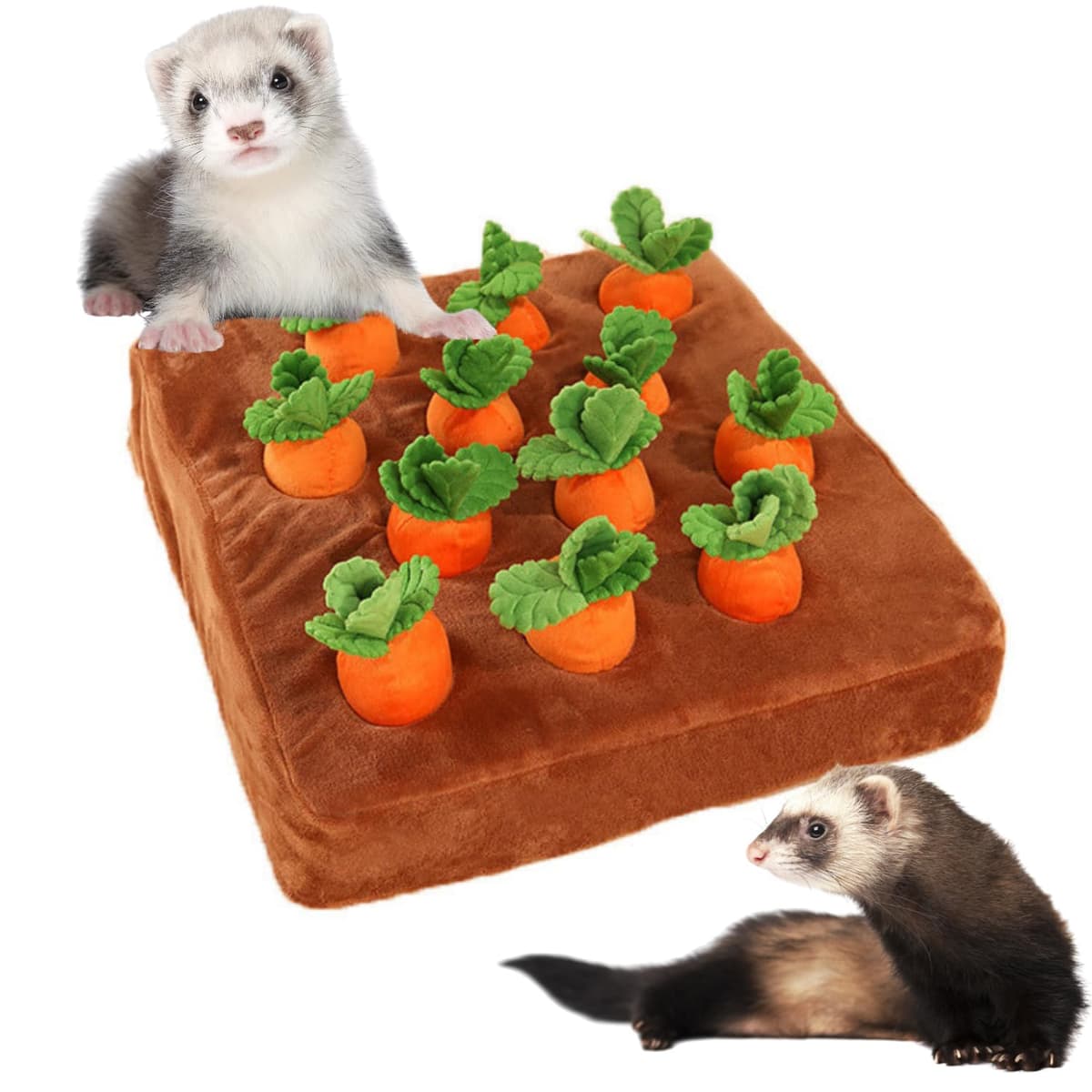 צעצוע חשיבה לכלב — Ferret Foraging Toys Novelty Carrot Snuffle Mat Interactive Pet Treat Enrichment