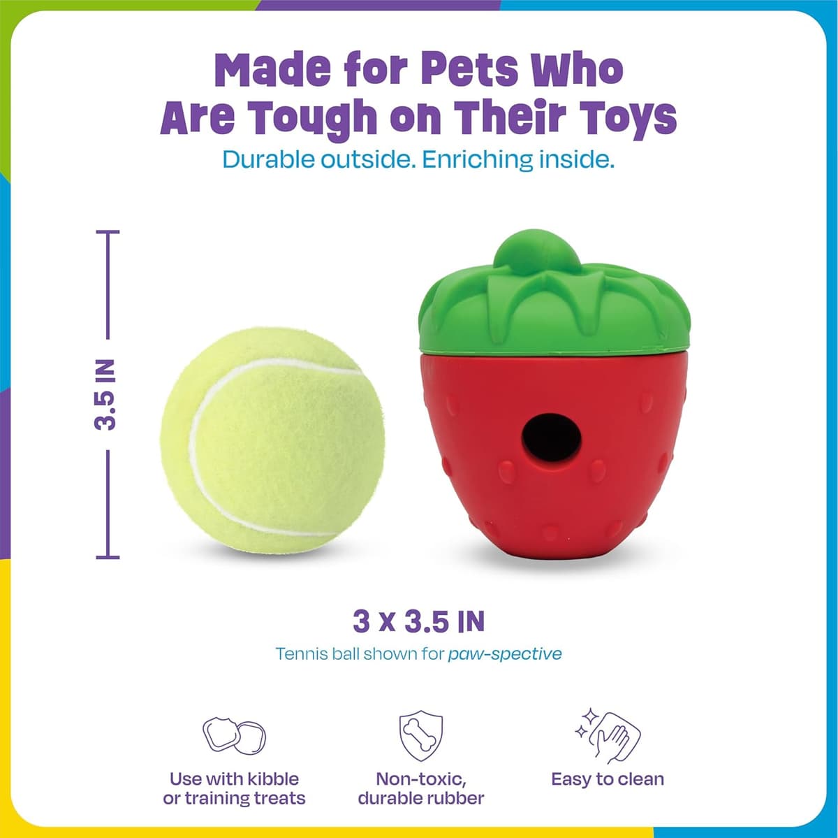 עזר אילוף לכלב — Brightkins Tough &amp; Tumble 2-Piece Strawberry, Enrichment Puppy Essentials, D