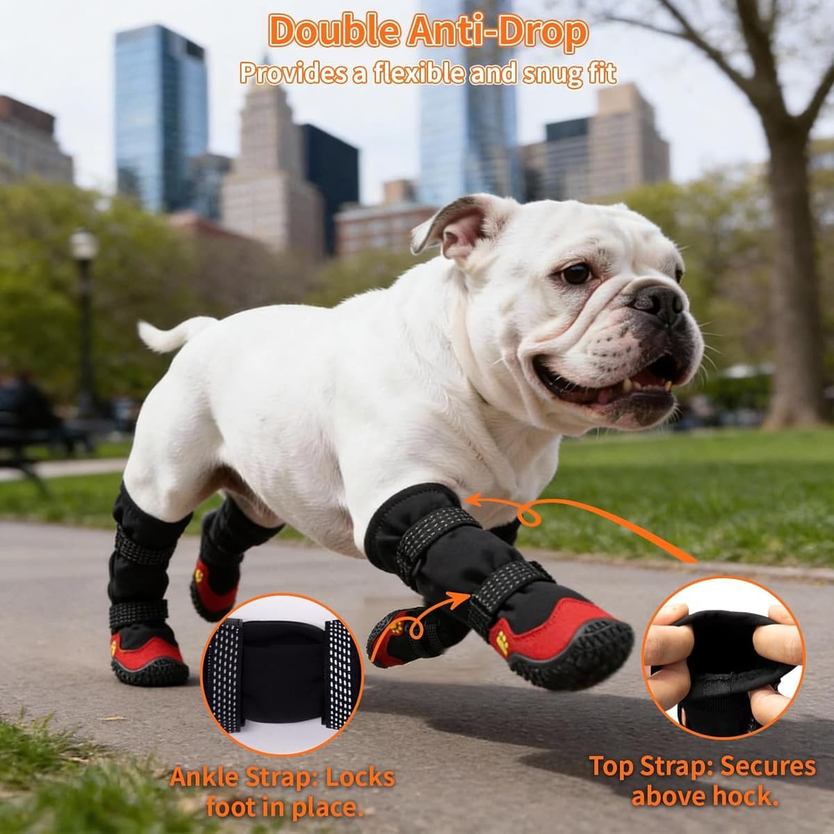 נעליים/מגפיים לכלב — Dog Boots for Snow &amp; Hiking, Waterproof High Top Protect