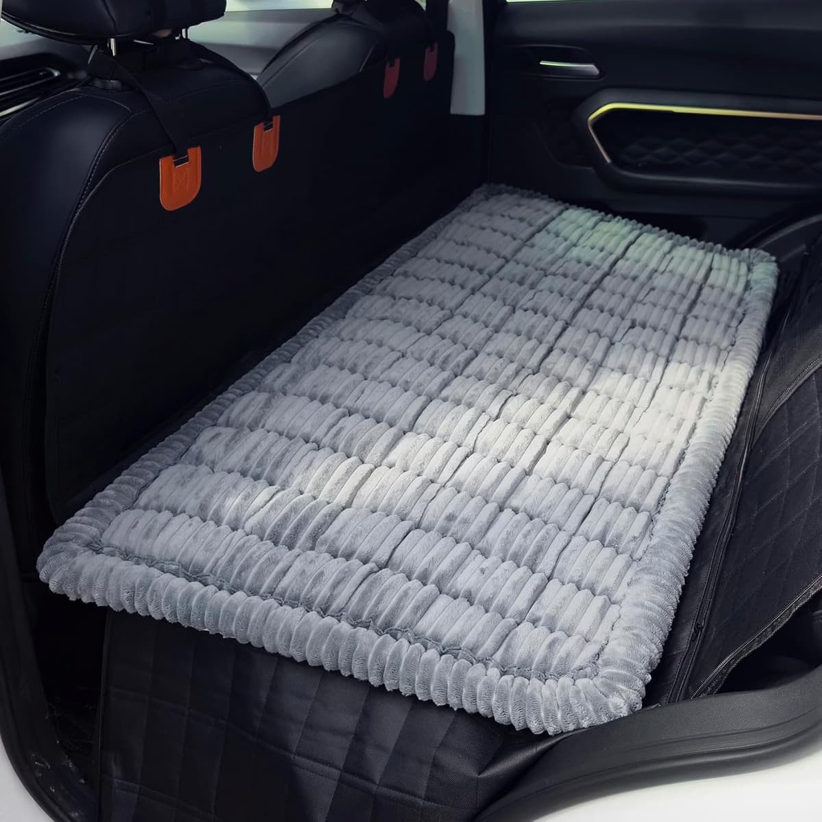 כיסוי רכב לכלב — Dog Bed for Car, Backseat Pet Bed Mat, Dog Seat Cover for Car Back Seat, Non-Sli