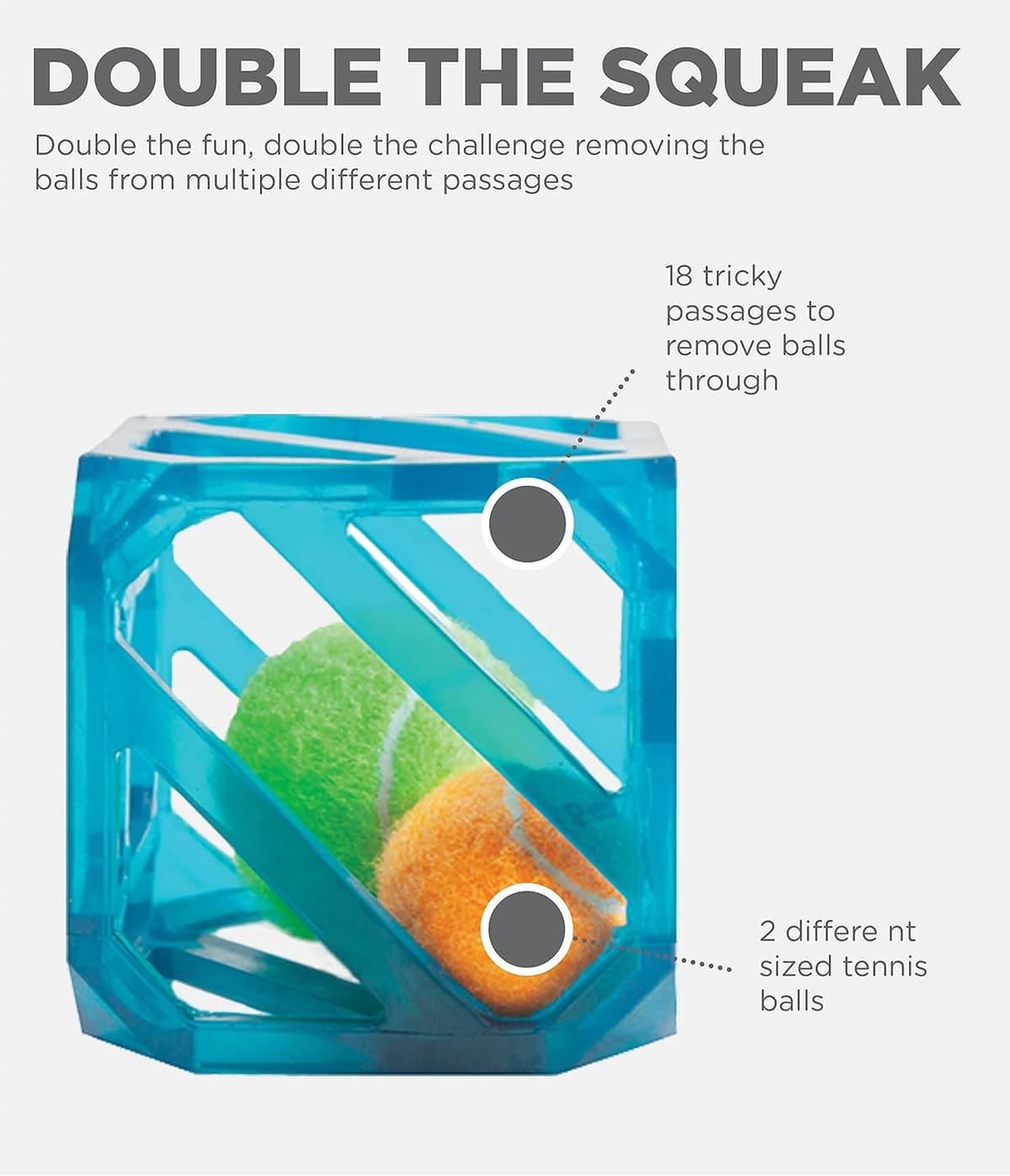 צעצוע חשיבה לכלב — Outward Hound Puzzle Cube Interactive Squeaky Dog Toy