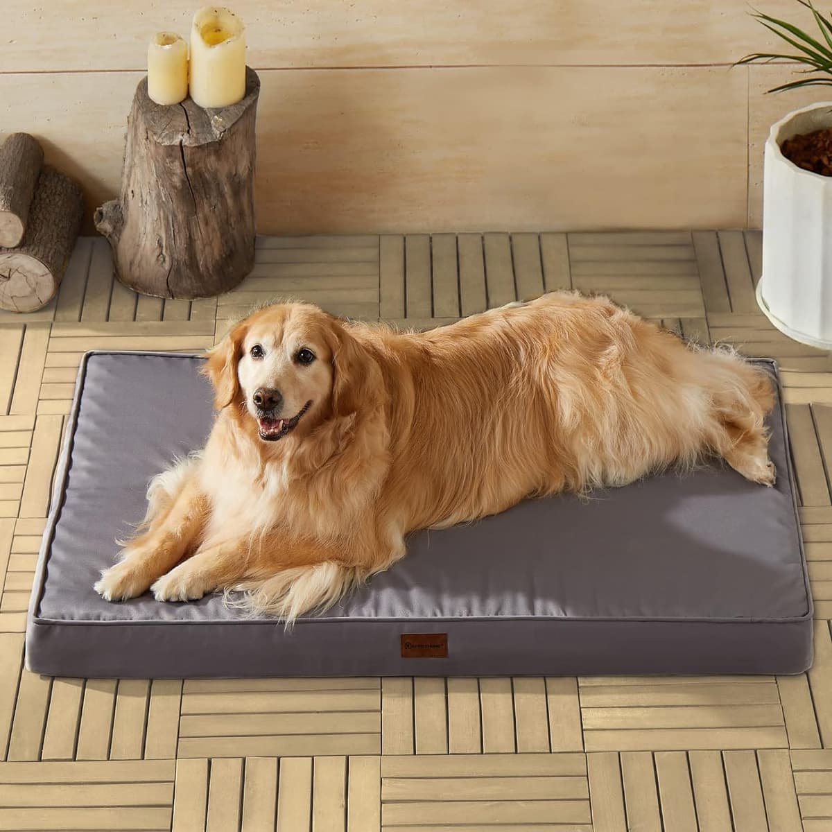 מיטה לכלב גדול — BFPETHOME Outdoor Dog Beds for Large Dogs, Waterproof Dog Be