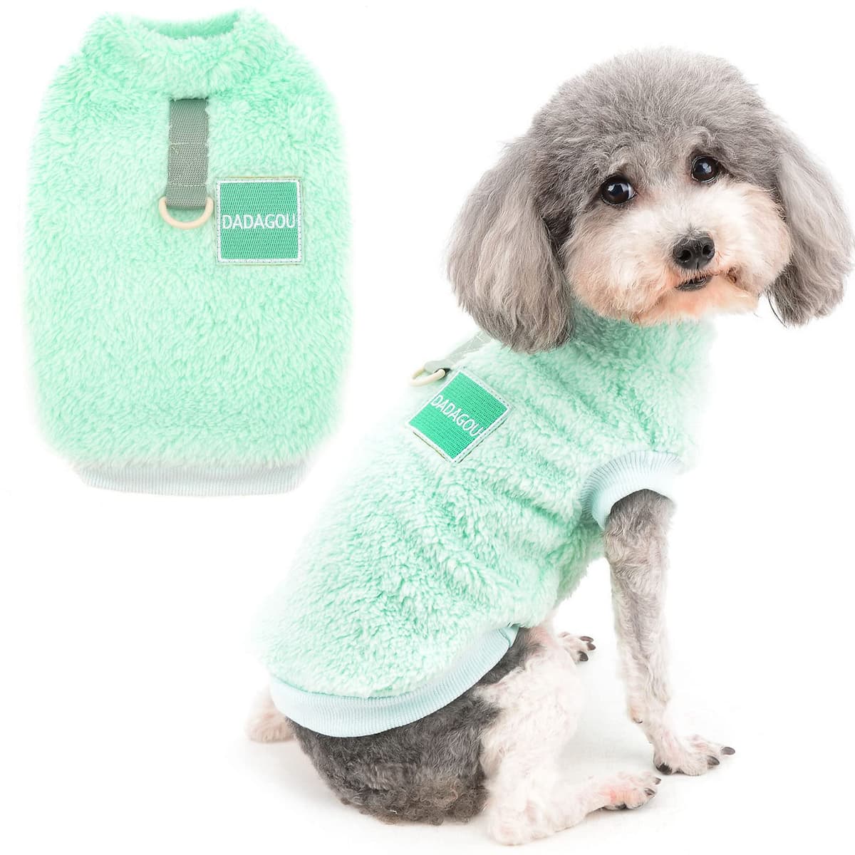 מעיל לכלב — Zunea Fleece Dog Sweater Coat Winter Warm Jacket Coat for Small Dogs Soft Fuzzy 