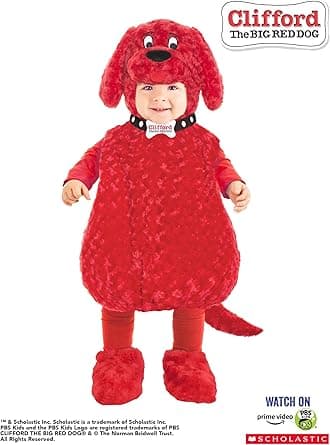 תחפושת לכלב — Underwraps Toddler's Clifford The Big Red Dog Costume Belly Babies