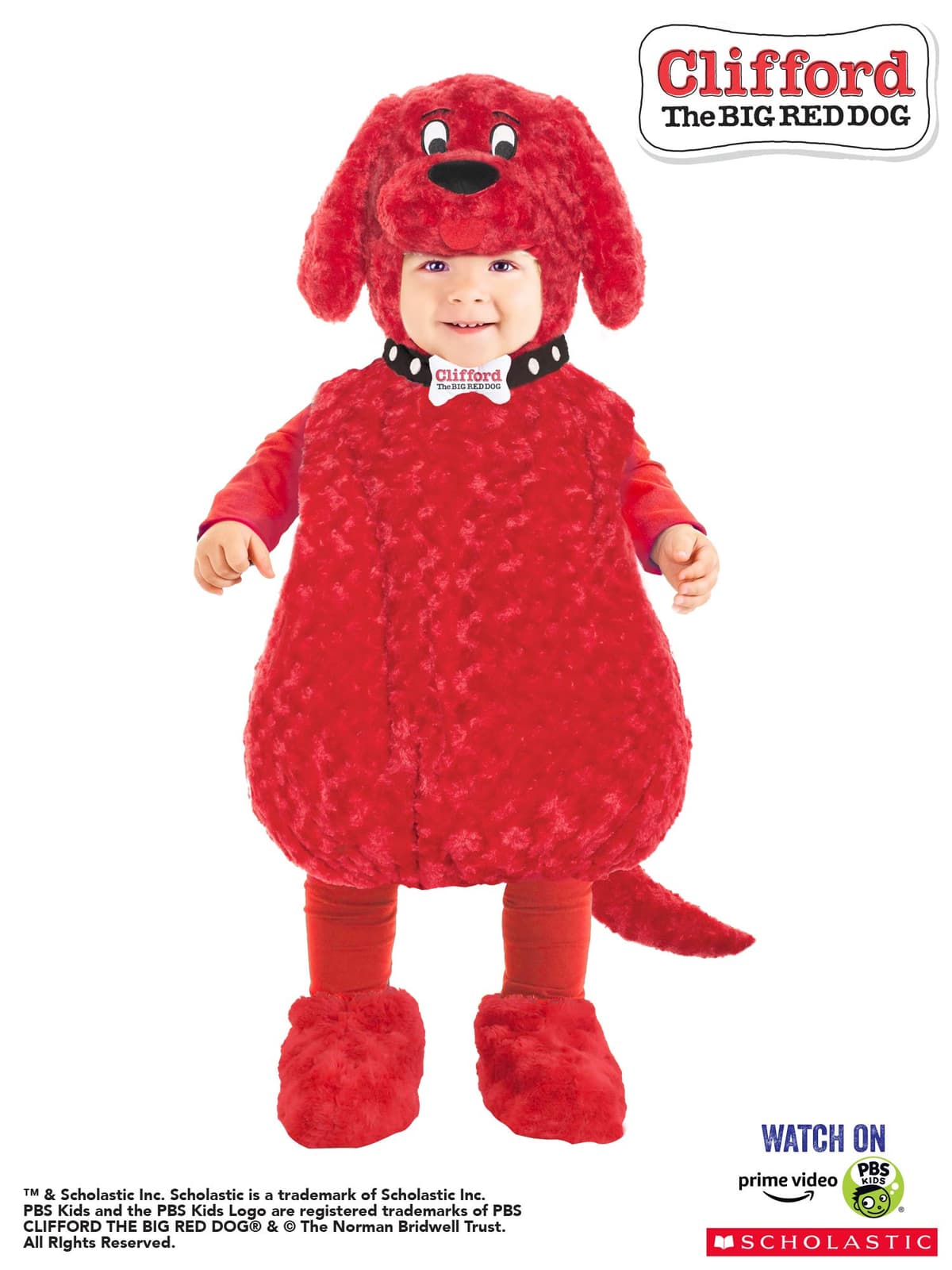 תחפושת לכלב — Underwraps Toddler's Clifford The Big Red Dog Costume Belly Babies
