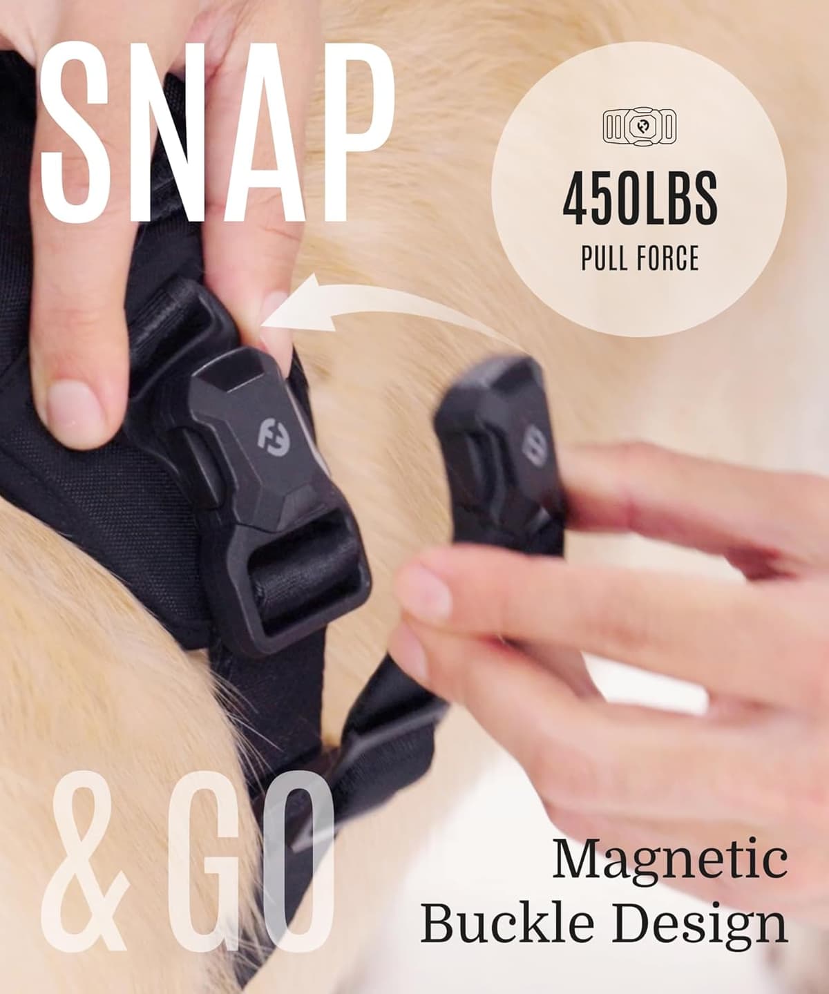 רתמה/רצועה לכלב — 2026 New Edition, Fei &amp; Eve MagEase Dog Harness - 3-Second Magnetic Buckles 